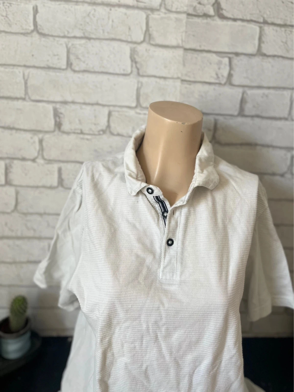 Witte polo met korte mouwen – Maat 38 – photo 2